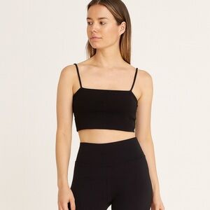 OAK + FORT Sports Bra Women's M Black Bralette Stretch Athlesiure